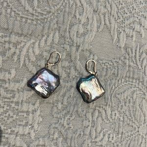 Beautiful mother of pearl square earrings